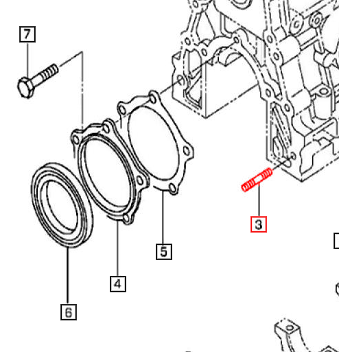 Mahindra Tractor Crankcase Stud 006052865N01 Mahindra Direct Parts