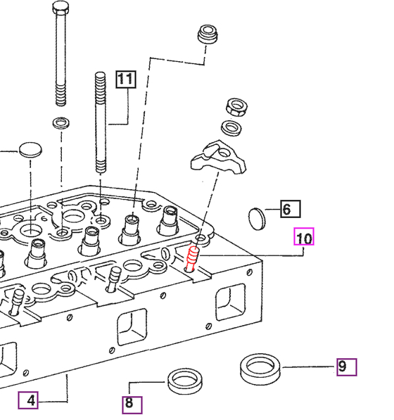 Mahindra Tractor Injection Nozzle Holder Stud 005553706R1 Mahindra Direct Parts