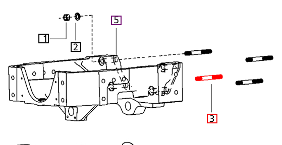 Mahindra Tractor Stud M16x2x105 007601785D1 Mahindra Direct Parts