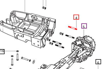 Mahindra Tractor Stud M16x2x105 007601785D1 Mahindra Direct Parts