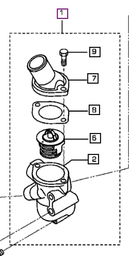 Mahindra Tractor Thermostat Assembly 006056088K91 Mahindra Direct Parts