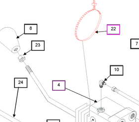 Mahindra Tractor Loader / Backhoe Joystick Boot Tie Strap Black 5/16x14 KMW05541013 Mahindra Direct Parts
