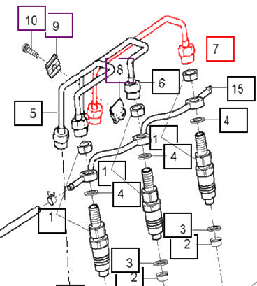 Mahindra Tractor Fuel Injection Tube 3 E577553731 Mahindra Direct Parts