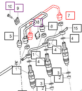 Mahindra Tractor Fuel Injection Tube 3 E577553731 Mahindra Direct Parts