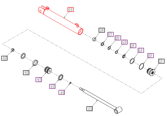 Mahindra Tractor Backhoe Bucket Cylinder Tube ANSBH86A-09-9030 Mahindra Direct Parts
