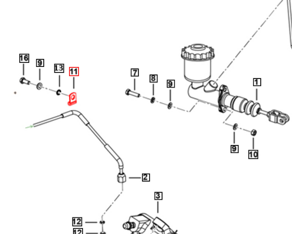 Mahindra Roxor Clutch Tube Strap 0802CUA00031N Mahindra Direct Parts