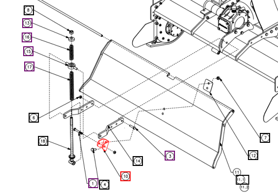 Mahindra Tractor Mower U Bracket Bonnet CKSX09A00040N-FM Mahindra Direct Parts