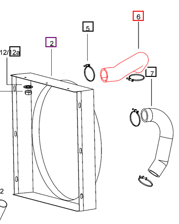 Mahindra Tractor Upper Radiator Hose 000020678E05 Mahindra Direct Parts