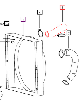 Mahindra Tractor Upper Radiator Hose 000020678E05 Mahindra Direct Parts