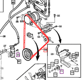 Mahindra Tractor AC Compressor V Belt Rec A55 14625807930 Mahindra Direct Parts