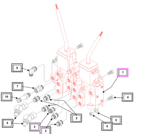 Mahindra Tractor Backhoe Valve KMW05806223 Mahindra Direct Parts