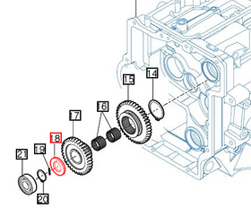 Mahindra Tractor PTO Shaft Washer 25x45x5 11612530040 Mahindra Direct Parts