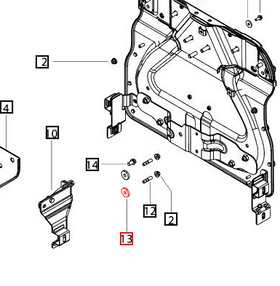 Mahindra Tractor Firewall Washer 28xID9x5 007541988C1 Mahindra Direct Parts