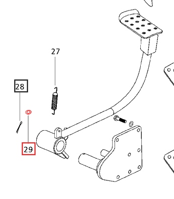 Mahindra Tractor Brake Pedal Shaft Washer 005552116R1 Mahindra Direct Parts