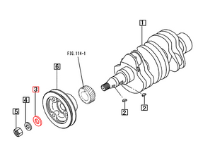 Mahindra Tractor Crankshaft Washer F250018000 Mahindra Direct Parts