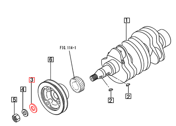 Mahindra Tractor Crankshaft Washer F250018000 Mahindra Direct Parts