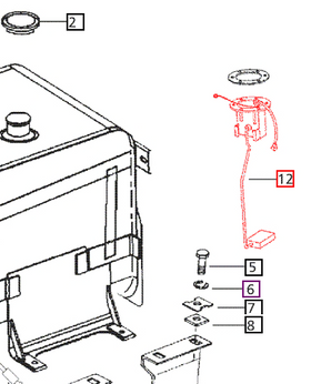Mahindra Tractor Fuel Level Sending Unit 008000289B93 Mahindra Direct Parts
