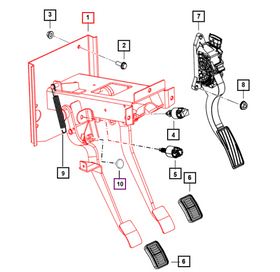 Mahindra Roxor Brake and Clutch Pedal Assembly 0802BAA10150N Mahindra