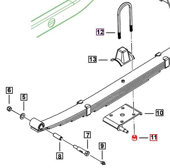 Mahindra Roxor Nut Nyloc G12 SF0302041 Mahindra
