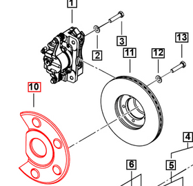 Mahindra Roxor Dust Shield Disc Brake Left Hand LH 0503CA0110N Mahindra