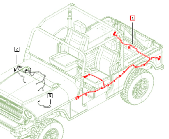 Mahindra Roxor Wire Harness Chassis 1801CUA00261N Mahindra Direct Parts