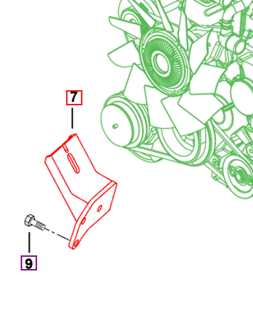 Mahindra Roxor Bracket - Engine Right Hand RH 0302AB0360N Mahindra