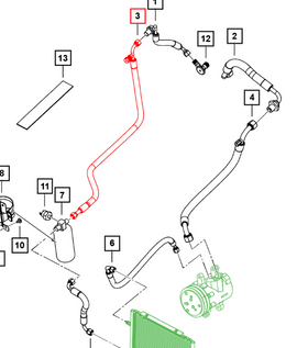 Mahindra Roxor AC Liquid Line - Dash To Drier 1203EUA00121N Mahindra Direct Parts