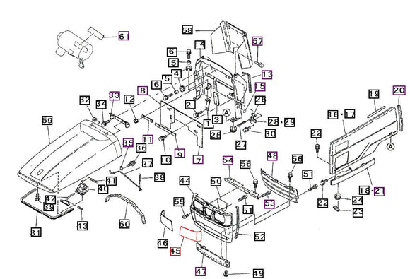 Mahindra Tractor LH Left Headlight Cover 19632655000 Mahindra