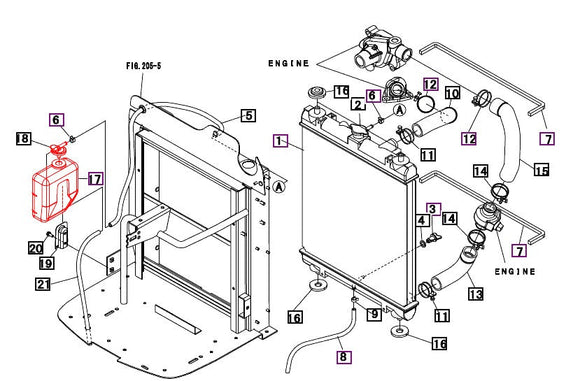 Mahindra Tractor Coolant Overflow Reservoir Tank 19480626000 Mahindra Direct Parts