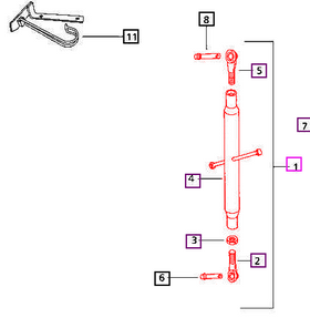 Mahindra Tractor 3-Point Top Link 0P3044339R93 Mahindra Direct Parts