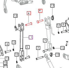 Mahindra Tractor Pin Lift Rod To Lift Arm E007603232D1 Mahindra Direct Parts