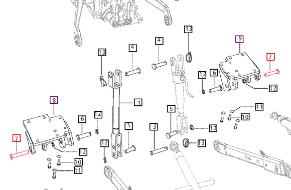 Mahindra Tractor Pin Stabilizer Tractor End E007603091D1 Mahindra Direct Parts