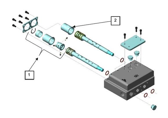 Mahindra Tractor Loader Hydraulic Valve KMW05806467 Mahindra Direct Parts
