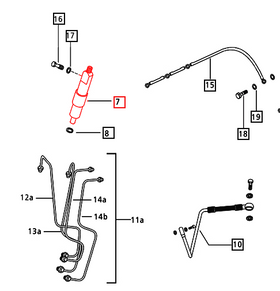Mahindra Tractor Fuel Injector 006005712D91 Mahindra Direct Parts