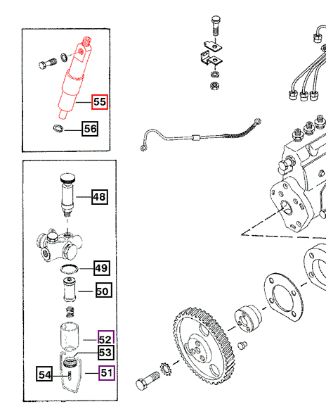 Mahindra Tractor Fuel Injector 005556525R91 Mahindra Direct Parts