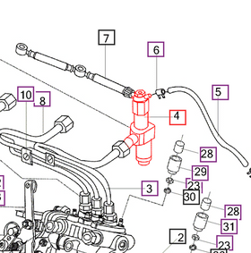 Mahindra Tractor Fuel Injector 1112001CAH Mahindra Direct Parts