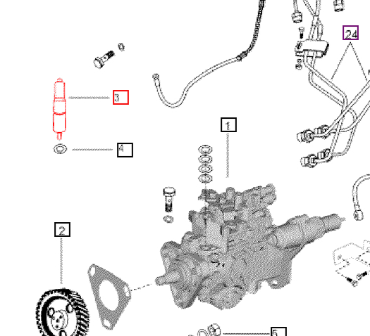 Mahindra Tractor Fuel Injector 000021824E14 Mahindra Direct Parts