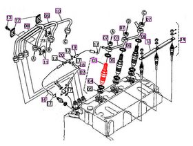Mahindra Tractor Fuel Injector EA00000642A Mahindra Direct Parts
