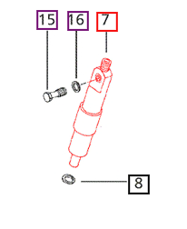 Mahindra Tractor Fuel Injector 006006124B91 Mahindra Direct Parts
