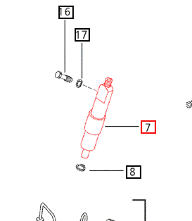 Mahindra Tractor Fuel Injector 006006267D91 Mahindra Direct Parts