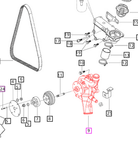 Mahindra Tractor Water Pump 006025603H91 Mahindra Direct Parts