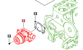 Mahindra Roxor Water Pump 006050470H01 Mahindra Direct Parts