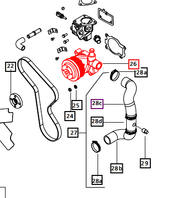 Mahindra Tractor Water Pump 006016037D91 Mahindra Direct Parts