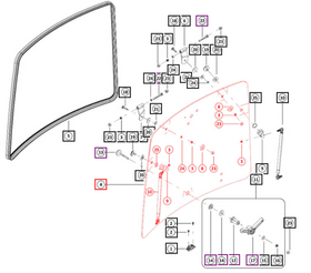 Mahindra Tractor Rear Glass 00890201K01 Mahindra Direct Parts