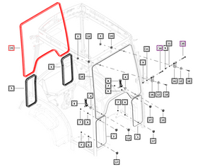 Mahindra Tractor Front Windshield Beading / Insulator 00890186K01 Mahindra Direct Parts