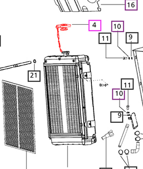 Mahindra Tractor Radiator Cap 006001118R91 Mahindra Direct Parts