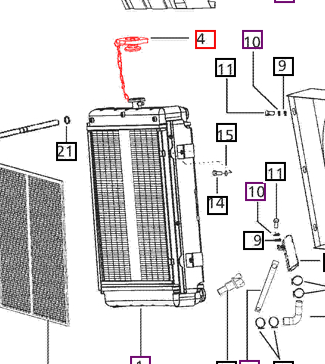 Mahindra Tractor Radiator Cap 006005162C91 Mahindra Direct Parts