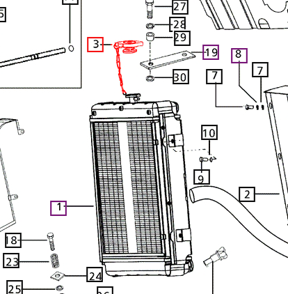 Mahindra Tractor Radiator Cap 006001119R91 Mahindra Direct Parts