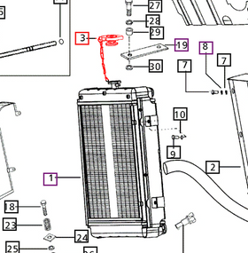 Mahindra Tractor Radiator Cap 006001119R91 Mahindra Direct Parts