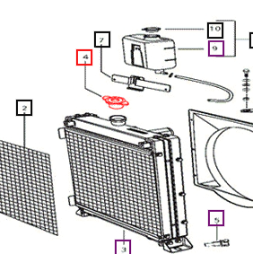 Mahindra Tractor Radiator Cap 006009818D1 Mahindra Direct Parts